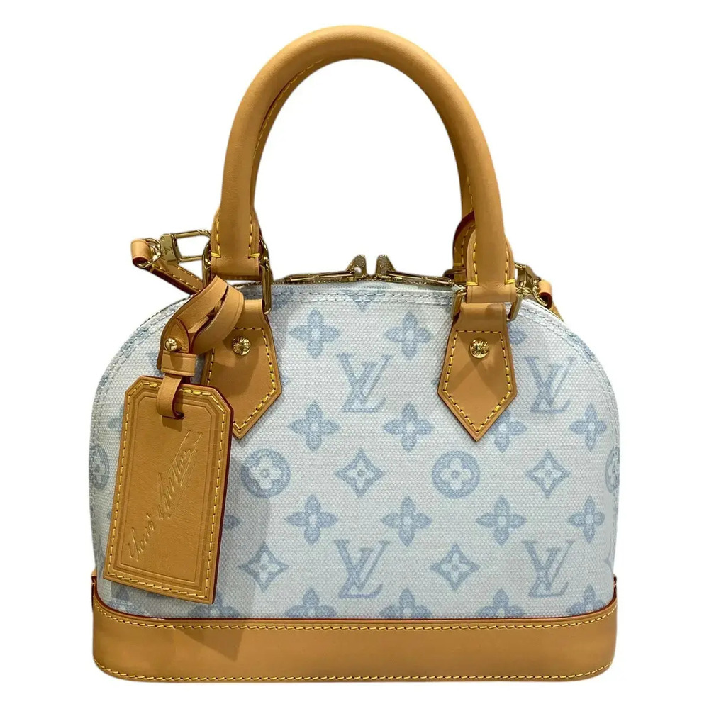 Louis Vuitton Monogram Canvas Alma Top Handle Bag Blue